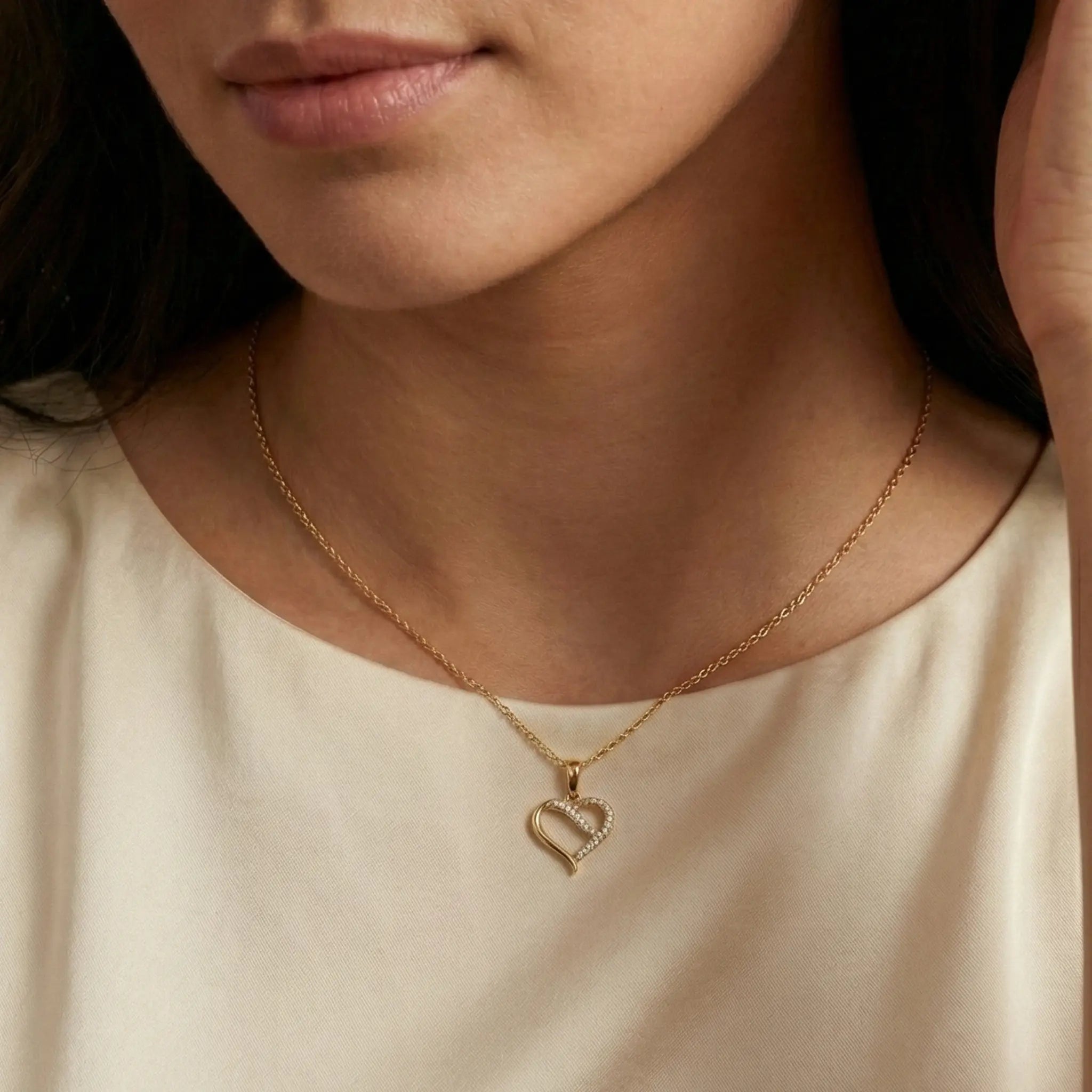 InfinityHeart – 375 Echtgold Kette mit Herz - und Unendlichkeitsmotiv - Suzan GoldHalskette
