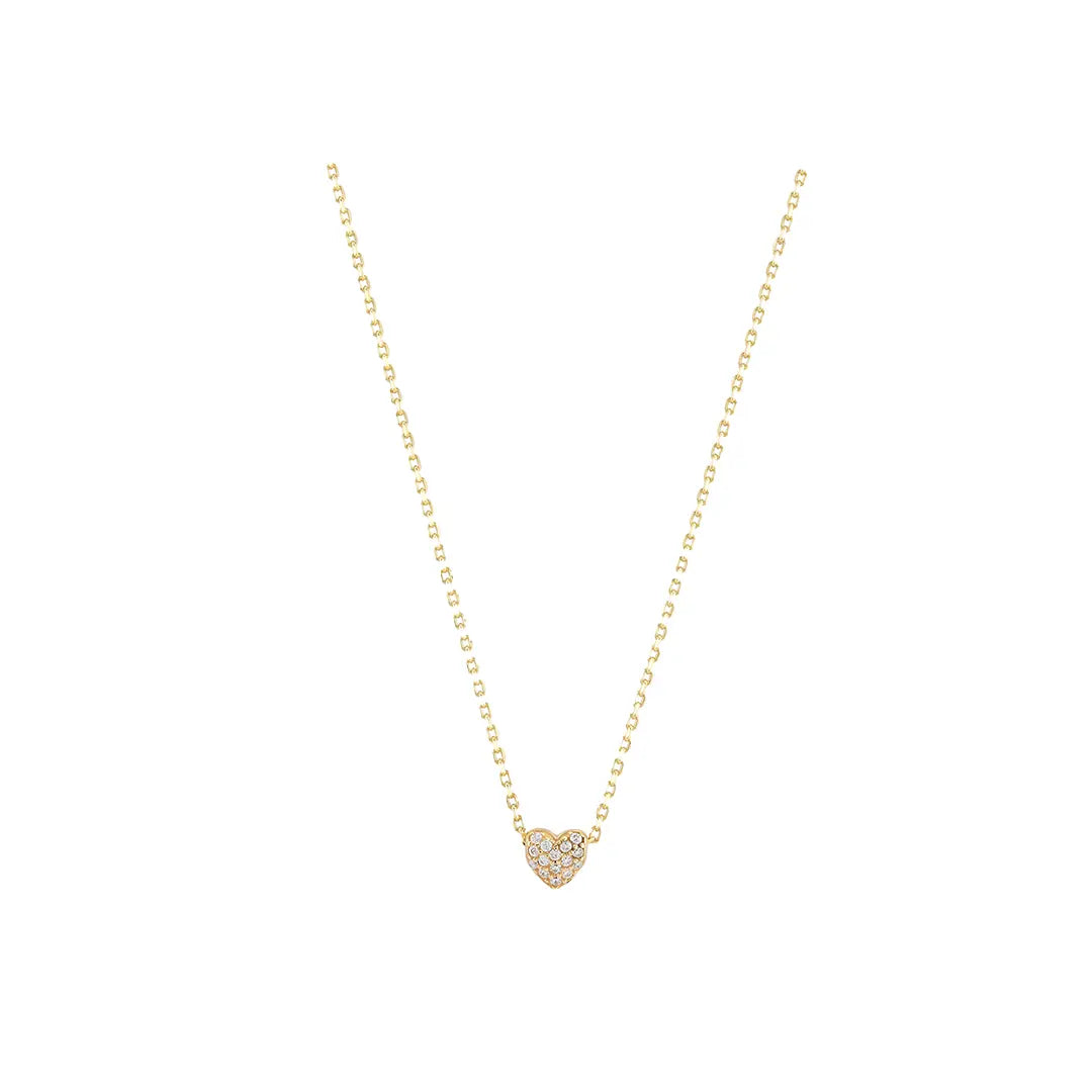 Heartella – 375er Echtgoldkette mit Herzanhänger & Zirkonia Suzan Gold