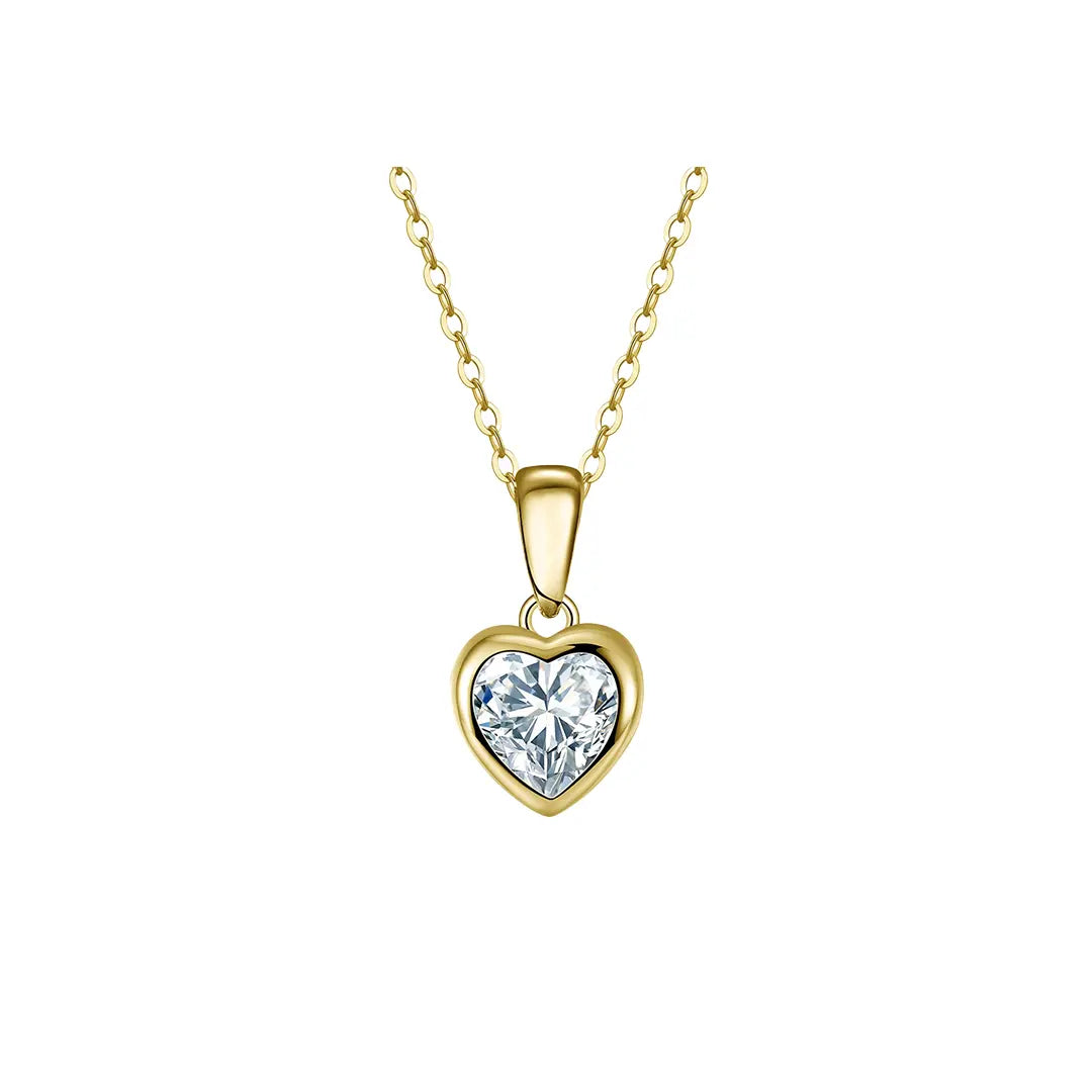 Liora Herz-Zirkonia-Kette aus 925 Silber Suzan Gold