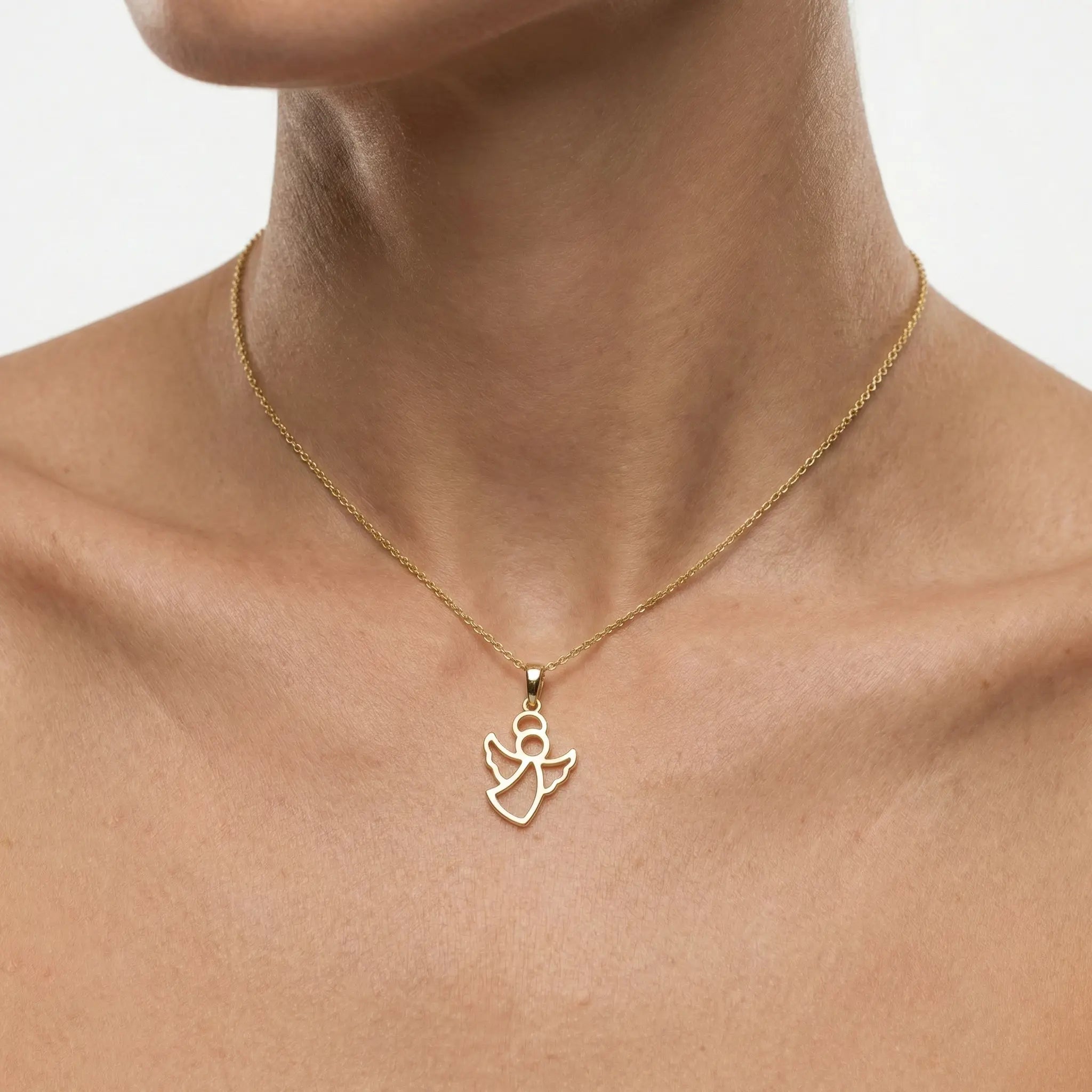 Angelia Glow – Zarte Engels - Halskette aus 375 Echtgold - Suzan GoldHalskette