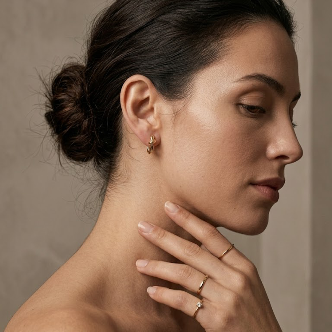 Knot Hoop Earrings – 925 Sterling Silber Creolen Knoten - Suzan Gold