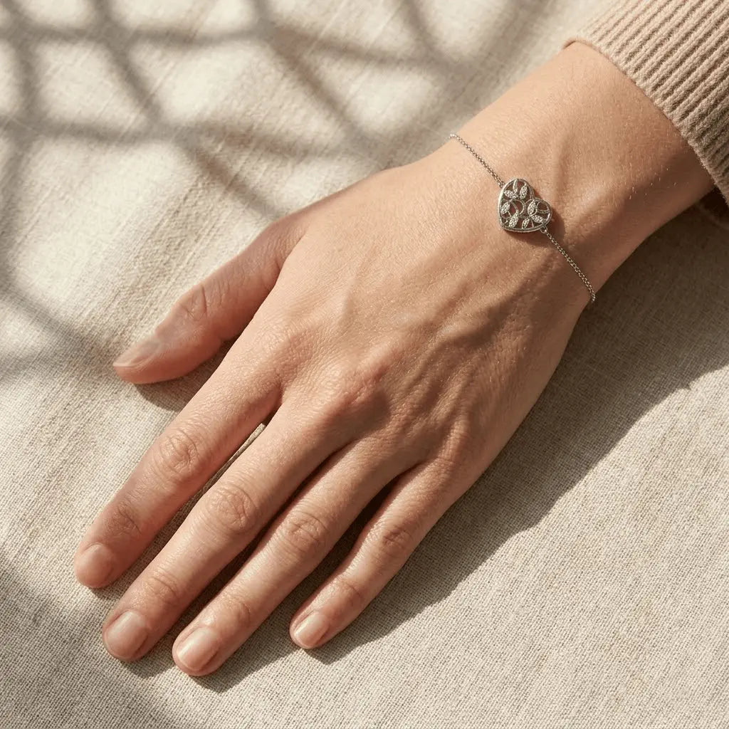 Herz Armband Zirkonia – 925 Sterling Silber Armband - Suzan Gold