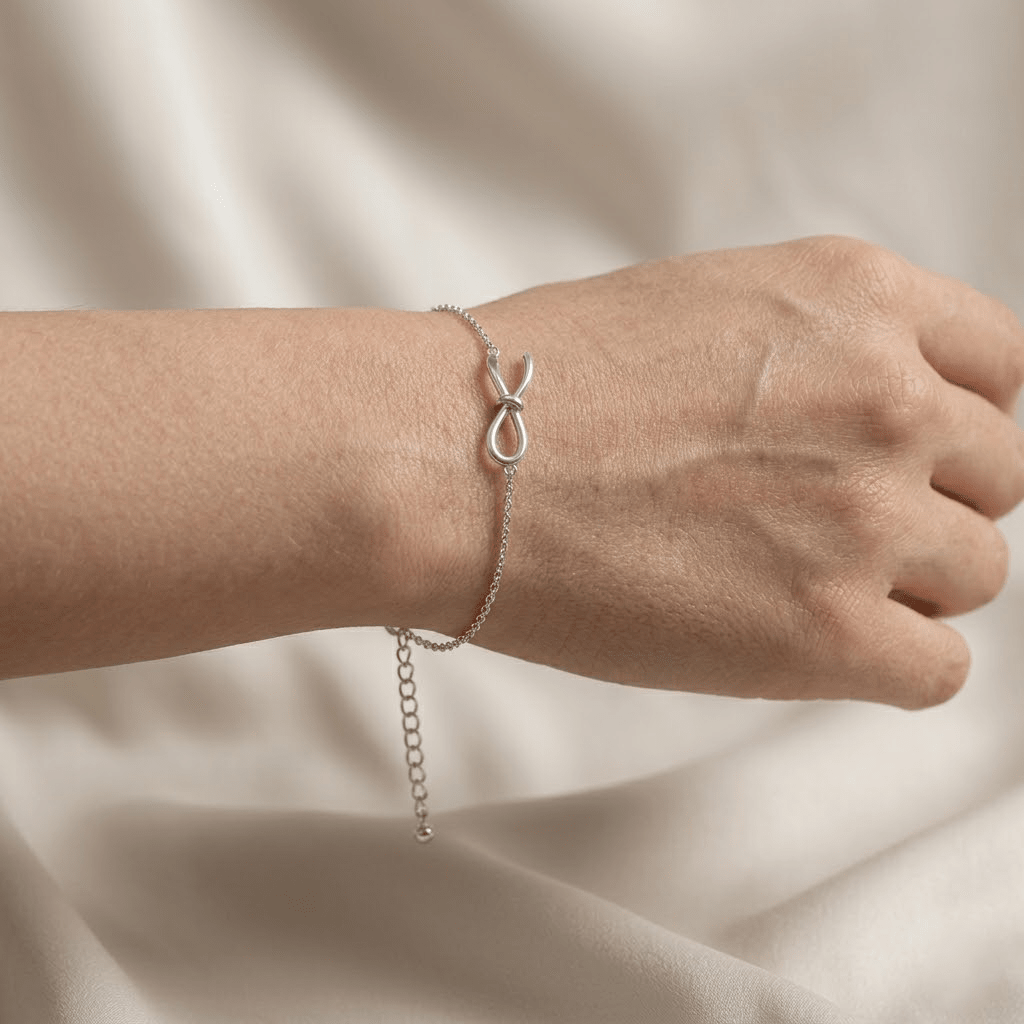 Infinity Knot Bracelet – 925 Sterling Silber Armband Schleife - Suzan Gold