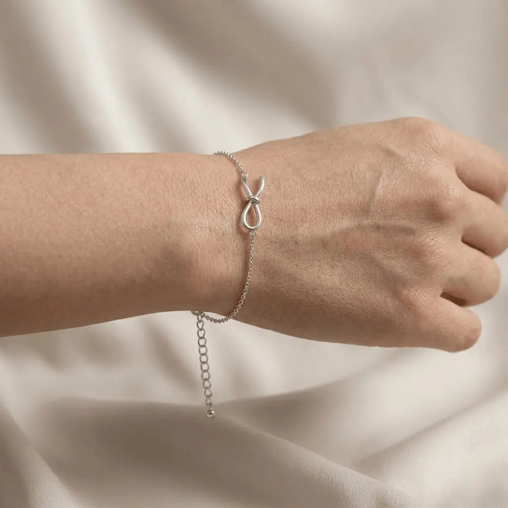 Infinity Knot Bracelet – 925 Sterling Silber Armband Schleife - Suzan Gold