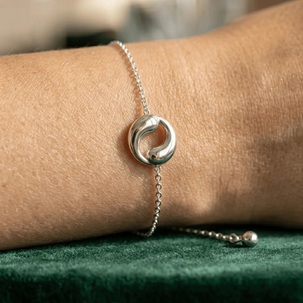Kreis Armband 925 Sterling Silber – Damen Armband - Suzan Gold
