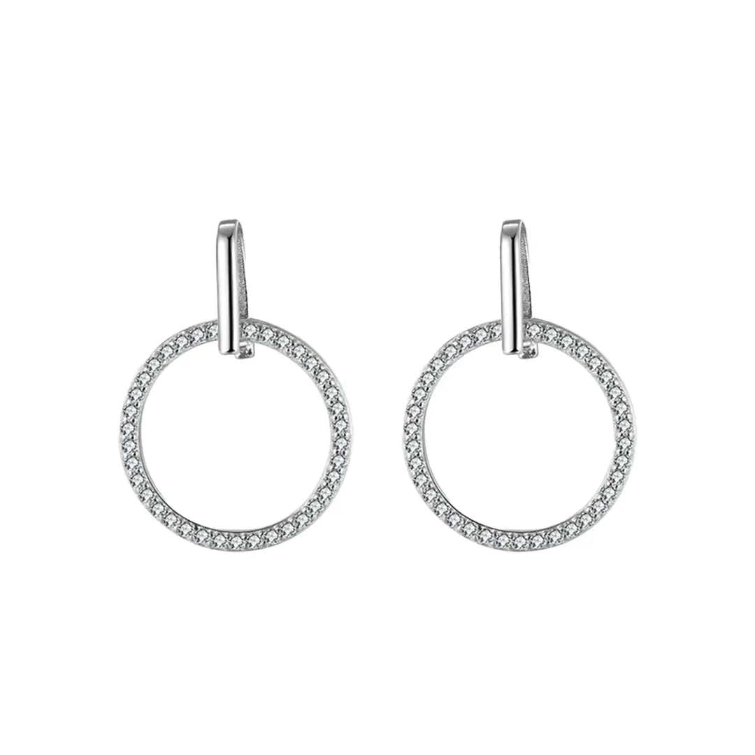 Circlée – Kreisförmige Ohrringe aus 925er Silber mit Zirkonia Suzan Gold