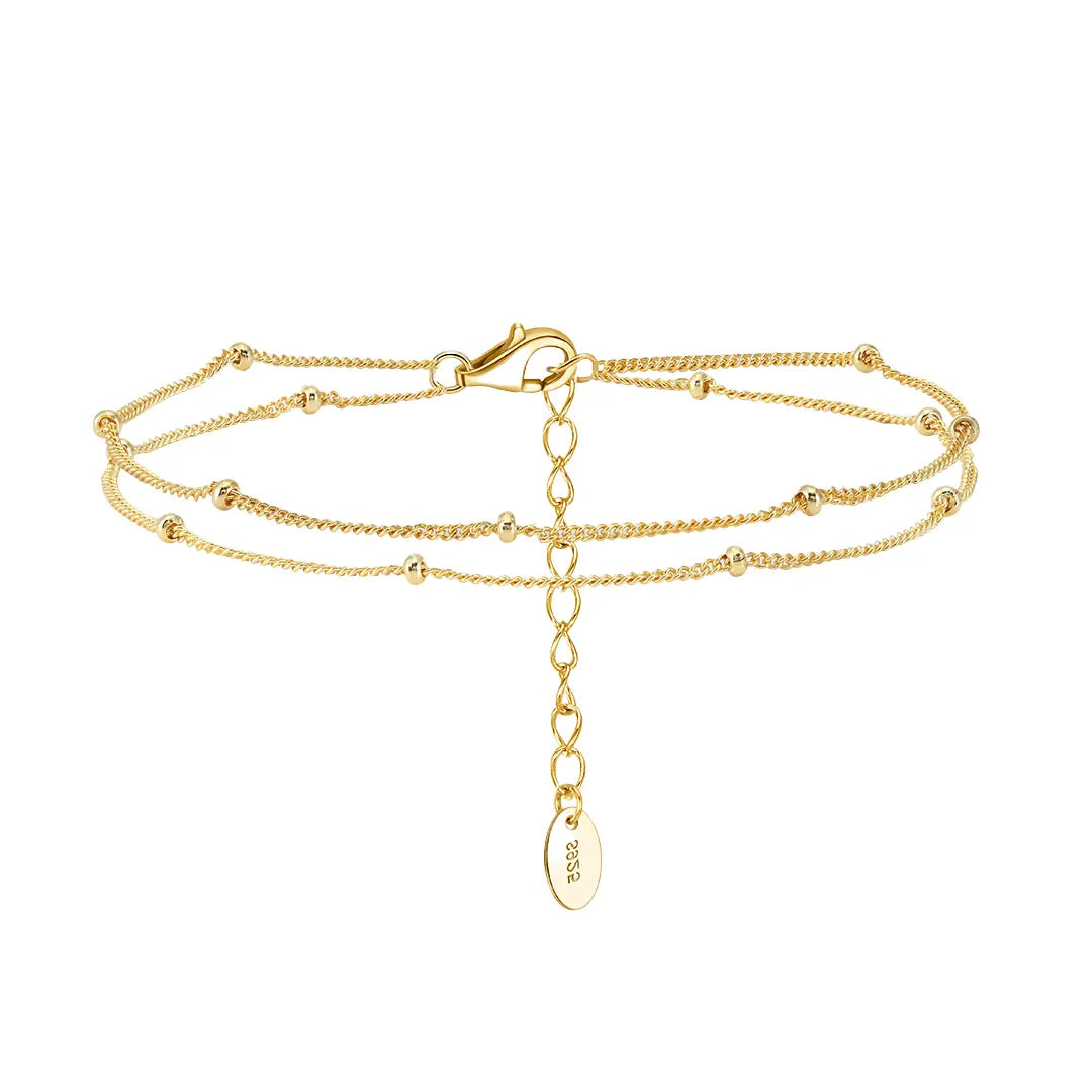 Minora – 2-reihiges Armband aus 925er Silber mit Kugelelementen Suzan Gold