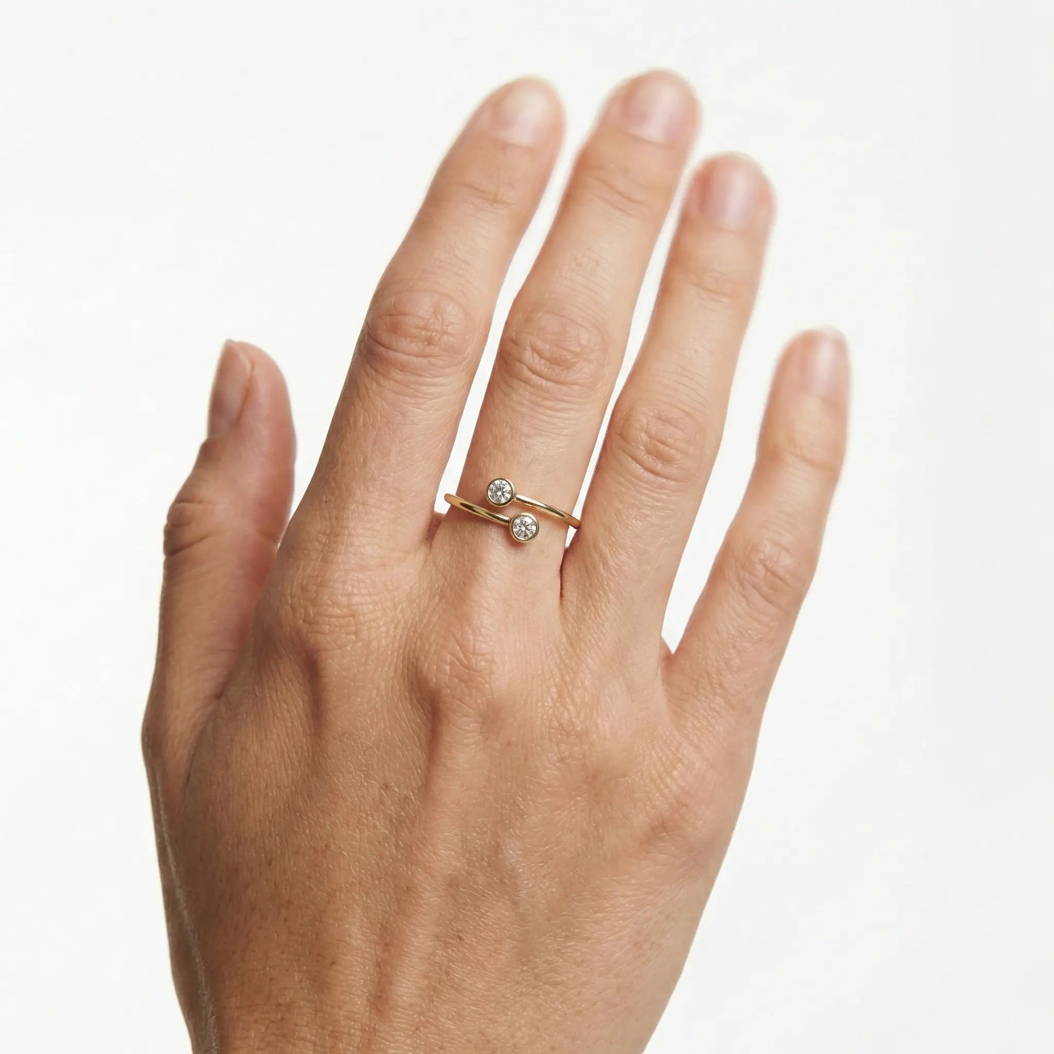 Twinlight Ring – Damenring aus 375 Echtgold Größe 52 - Suzan GoldRing
