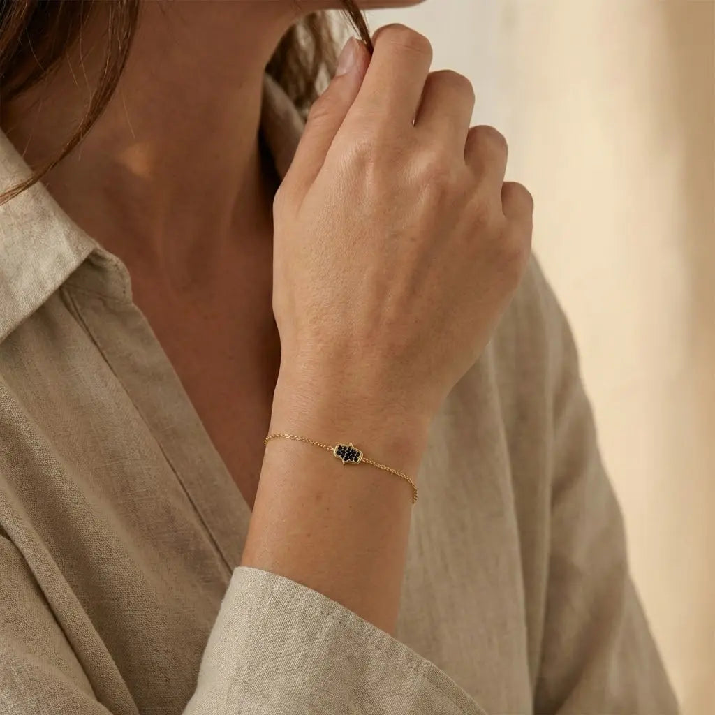 Aurelia Guard – 375 Echtgold Armband mit Zirkonia Ornament - Suzan GoldArmbänder
