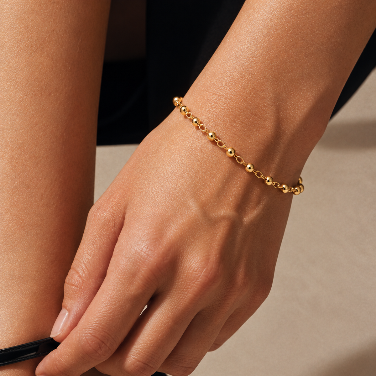 Golden Beads – Kugelarmband aus 585 Gold