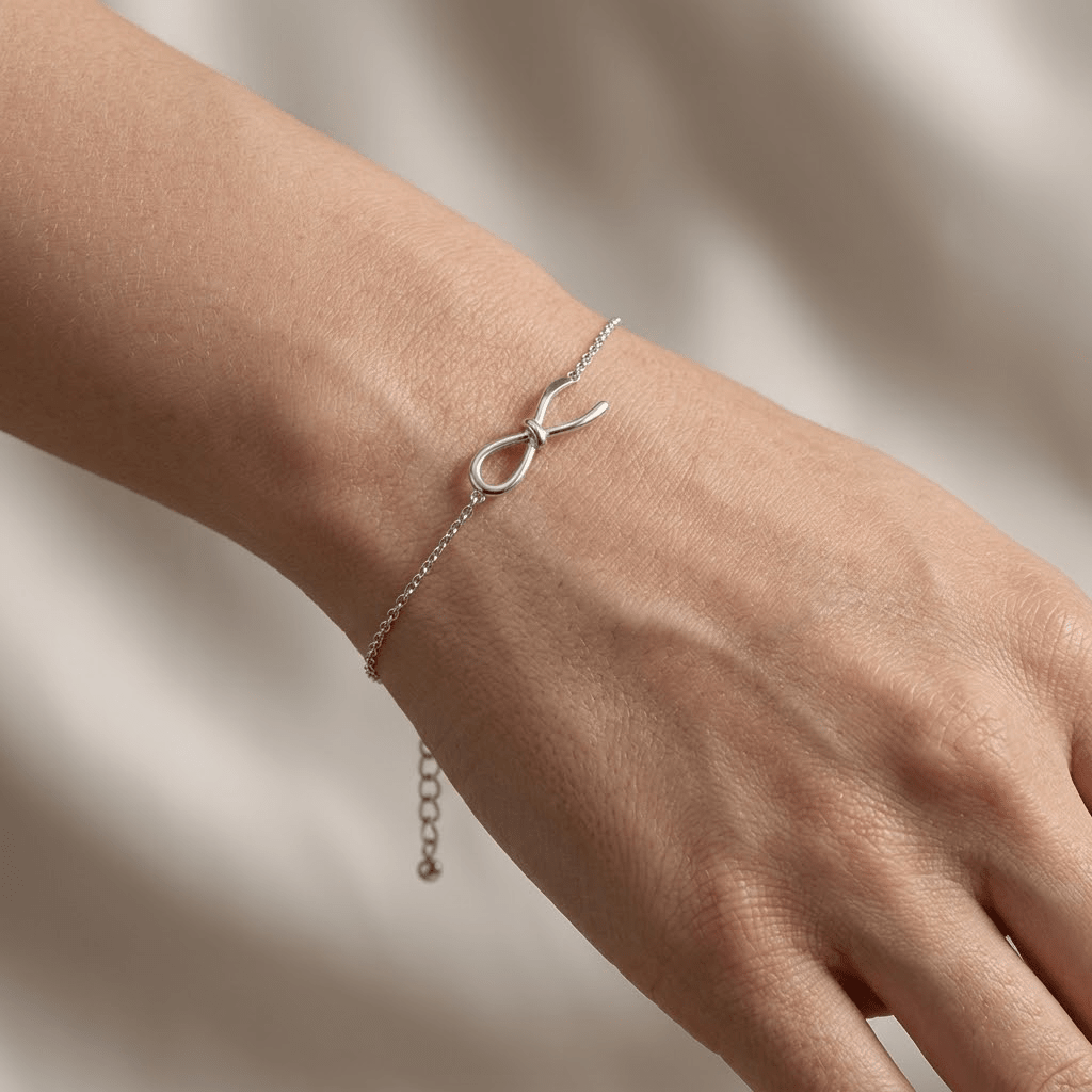 Infinity Knot Bracelet – 925 Sterling Silber Armband Schleife - Suzan Gold