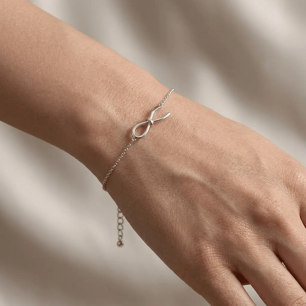 Infinity Knot Bracelet – 925 Sterling Silber Armband Schleife - Suzan Gold
