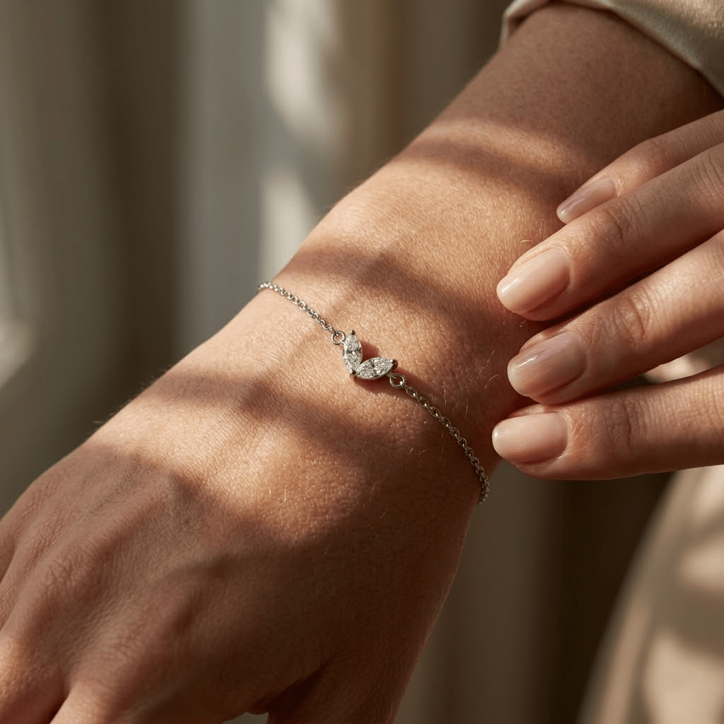 Marquise Stone Bracelet – 925 Sterling Silber Armband Zirkonia - Suzan Gold