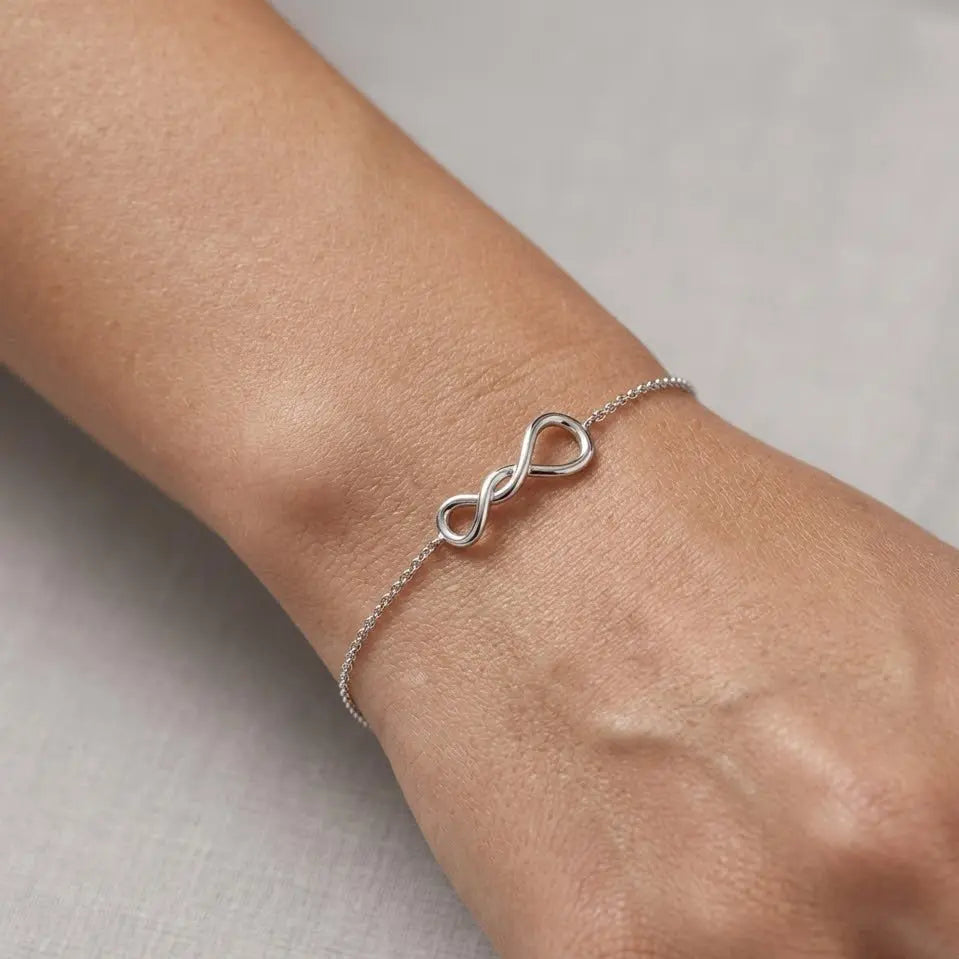 Infinity Bracelet – 925 Sterling Silber Armband mit Unendlich Symbol - Suzan Gold