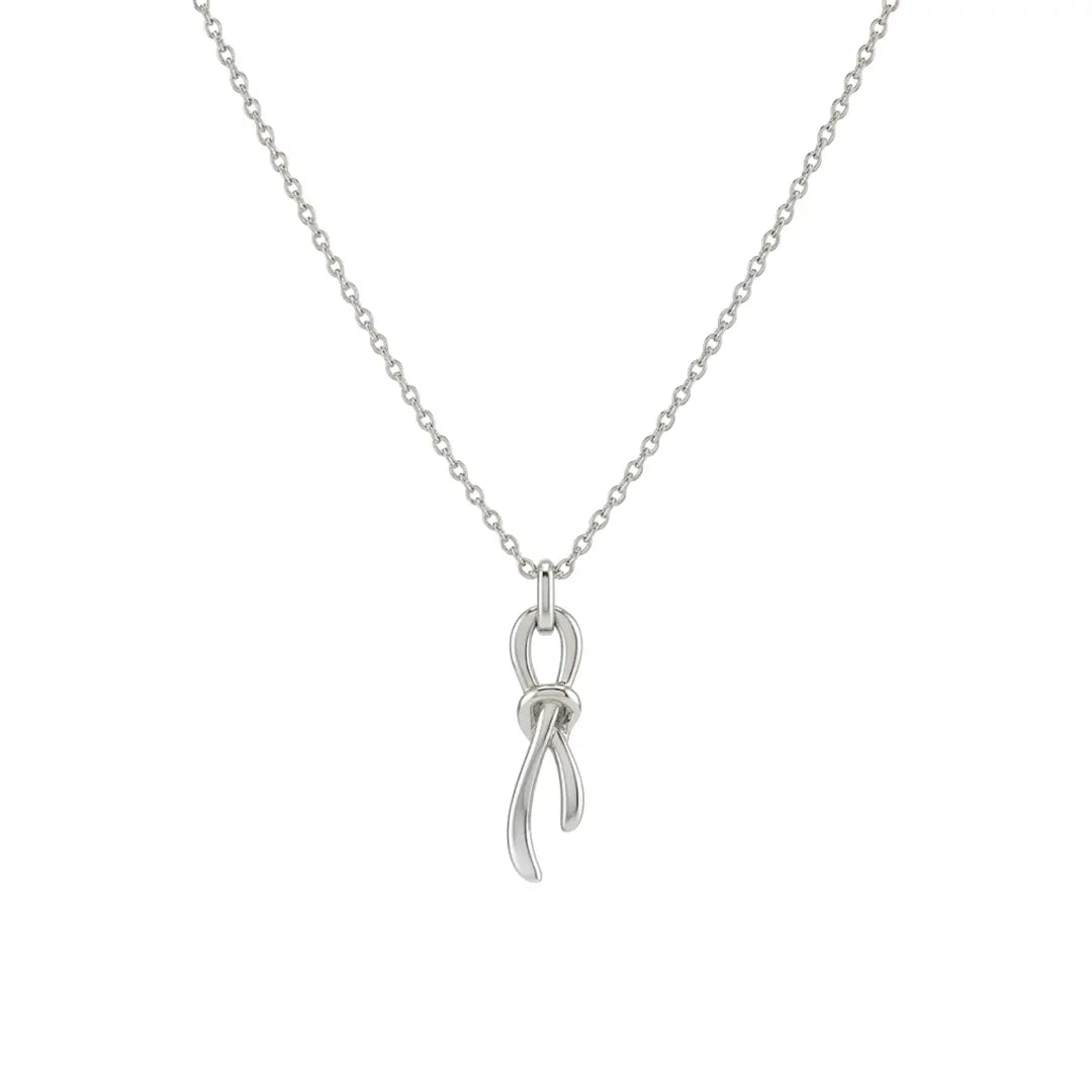 Knot Pendant Necklace – 925 Sterling Silber Halskette Knoten Anhänger - Suzan Gold