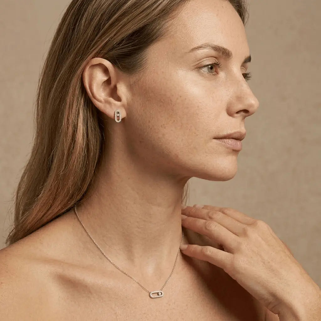 Linkelle Duo – 925 Silber Schmuckset vergoldet mit Zirkonia Glied - Suzan Gold