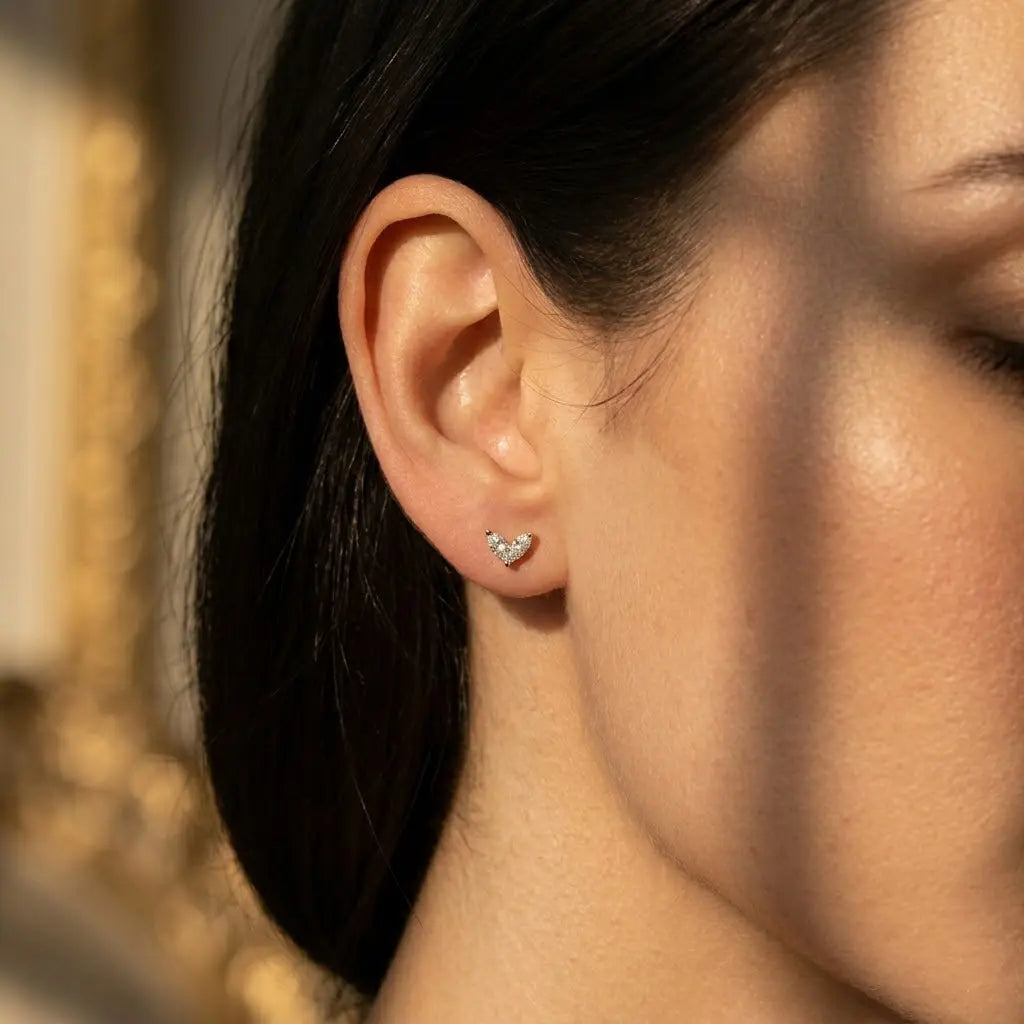 Marquise Stud Earrings – 925 Sterling Silber Ohrstecker Zirkonia - Suzan Gold