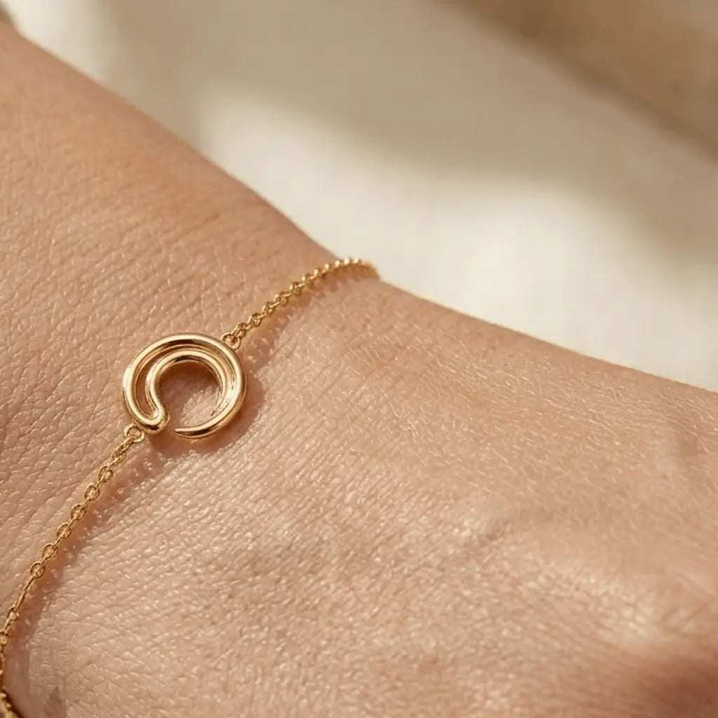 Kreis Armband 925 Sterling Silber – Damen Armband - Suzan Gold