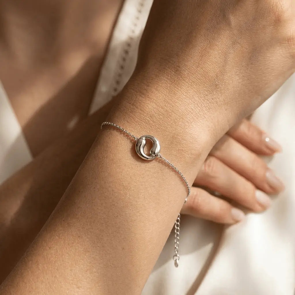 Kreis Armband 925 Sterling Silber – Damen Armband - Suzan Gold