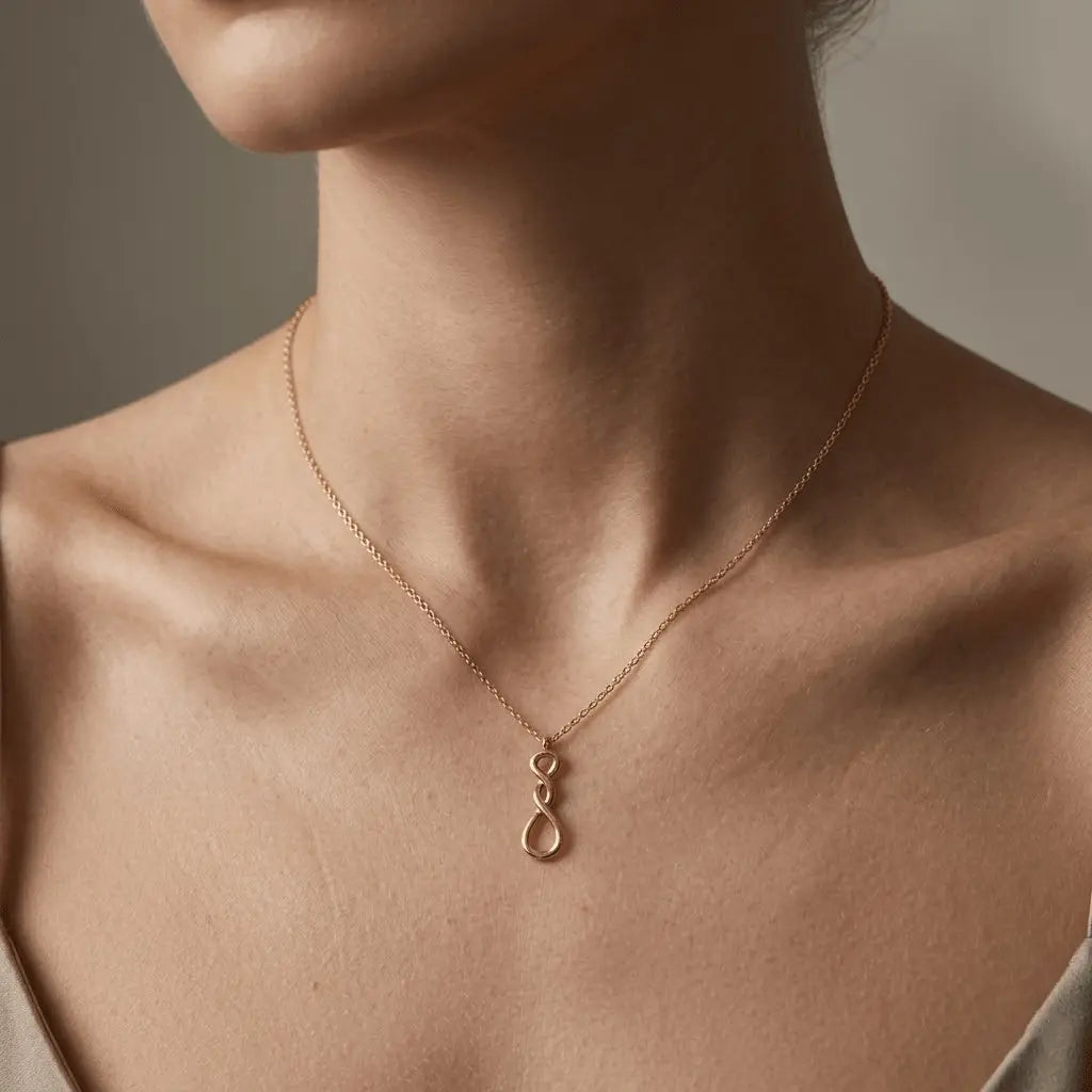 Infinity Necklace – 925 Sterling Silber Halskette mit Unendlich Anhänger - Suzan Gold