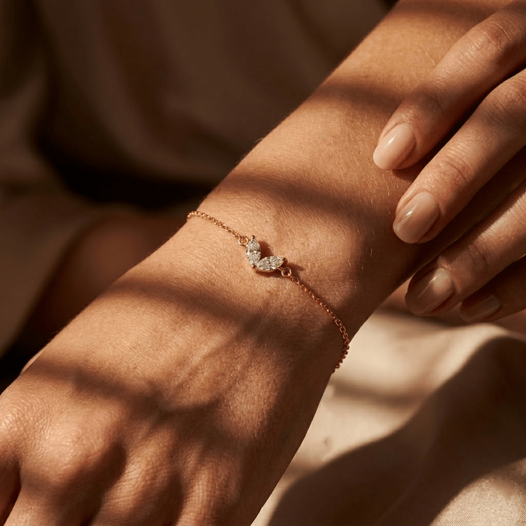 Marquise Stone Bracelet – 925 Sterling Silber Armband Zirkonia - Suzan Gold