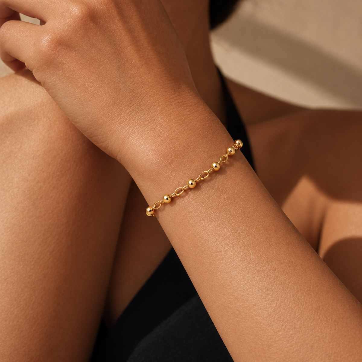 Golden Beads – Kugelarmband aus 585 Gold