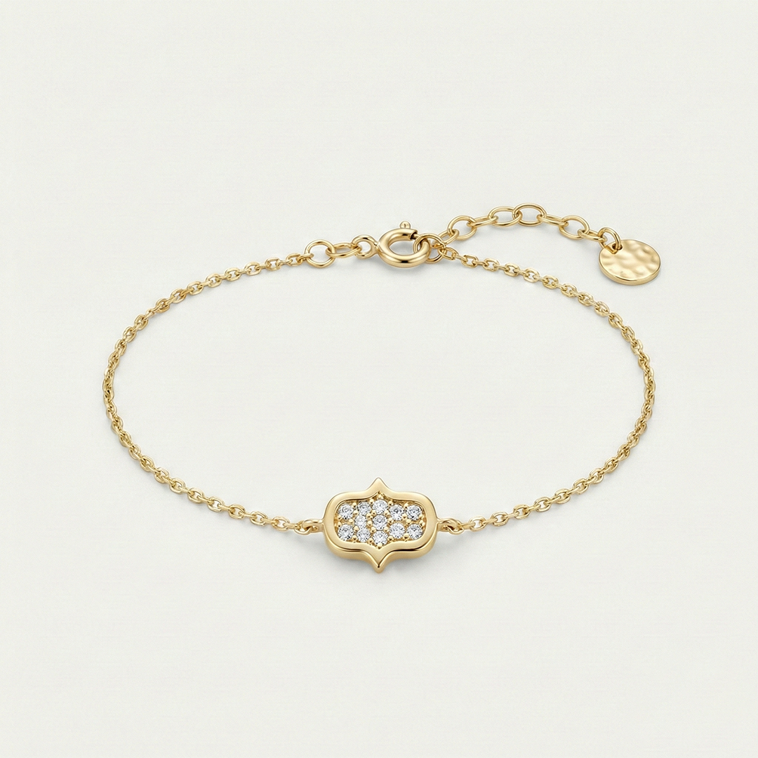 Aurelia Guard – 375 Echtgold Armband mit Zirkonia Ornament