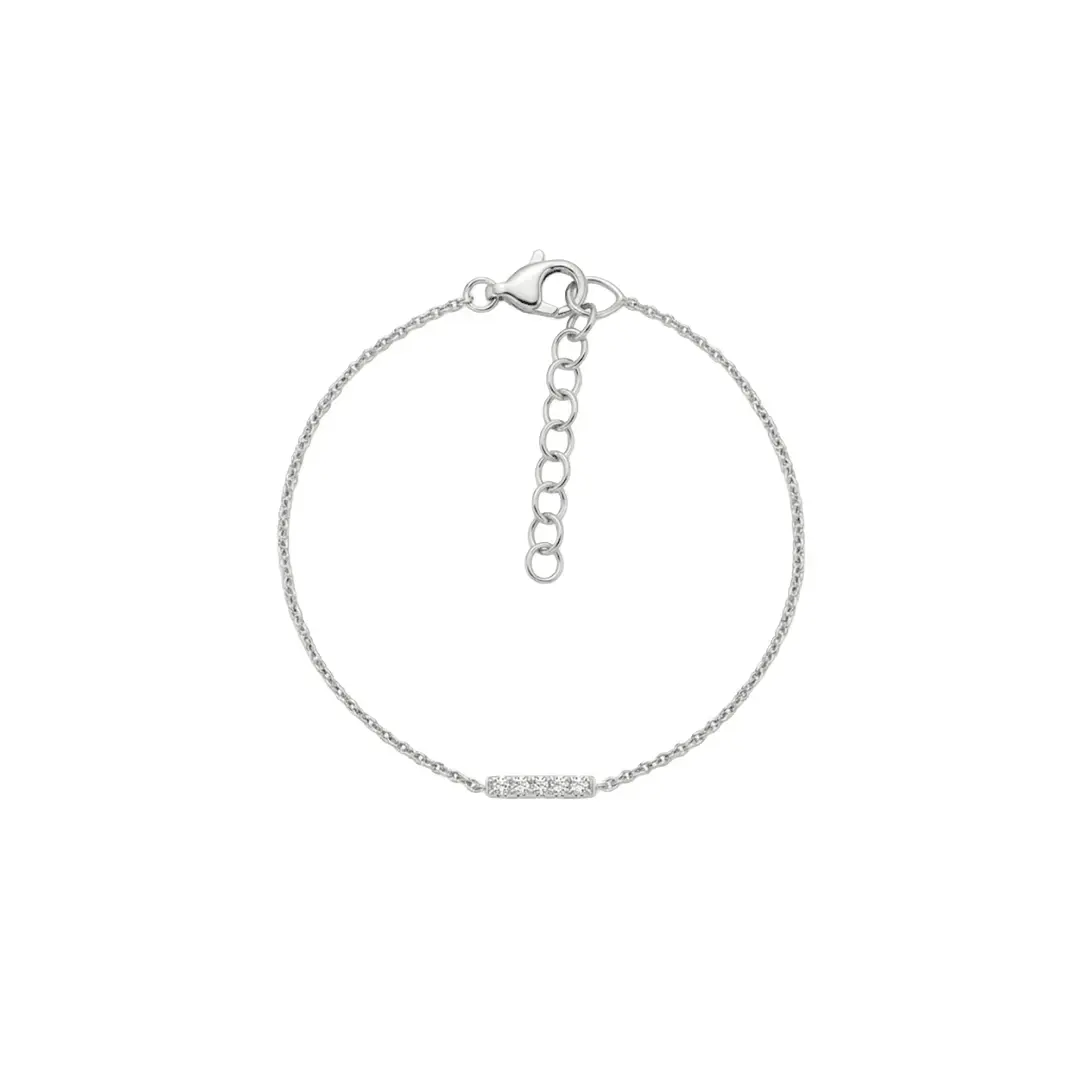 Bar Armband Zirkonia – 925 Sterling Silber Armband - Suzan Gold