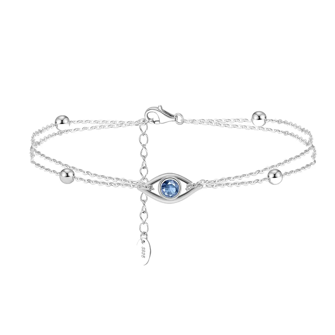 BlueAura – Armband aus 925 Silber mit Evil Eye & Kugeldetails, verstellbar Suzan Gold
