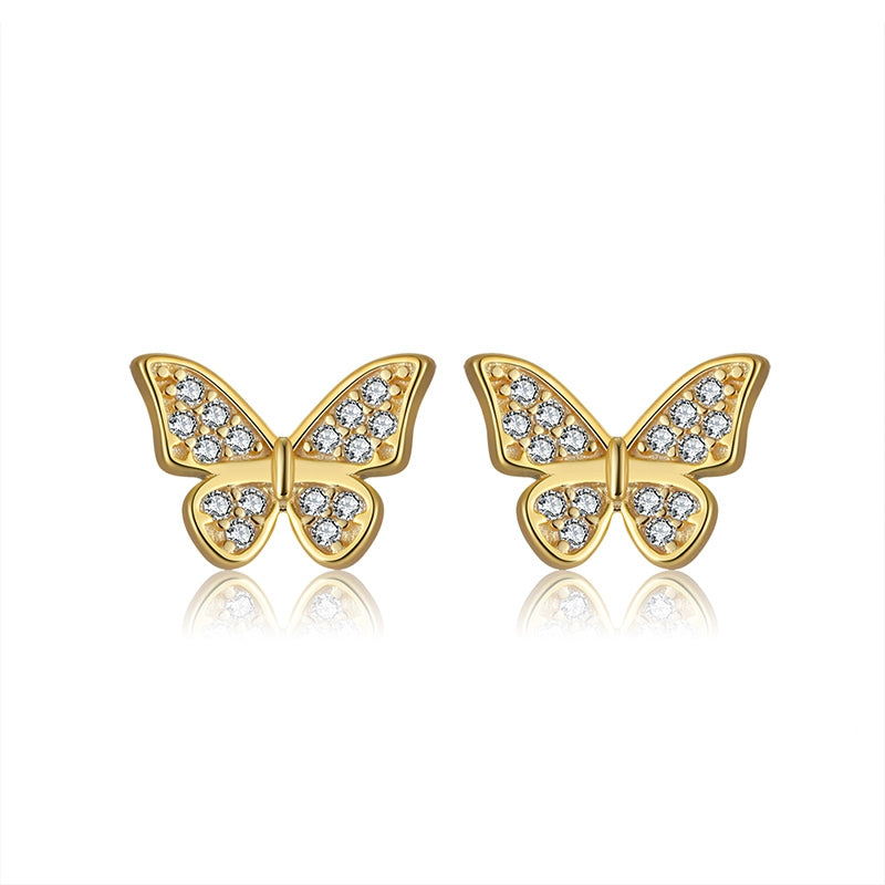 Butterfly Whisper – Zarte Schmetterlings-Ohrstecker aus 925 Silber