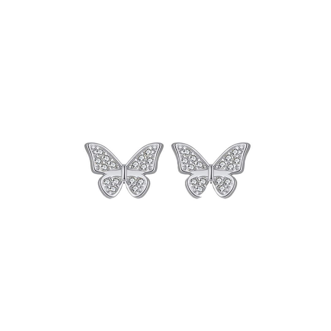Butterfly Whisper – Zarte Schmetterlings-Ohrstecker aus 925 Silber