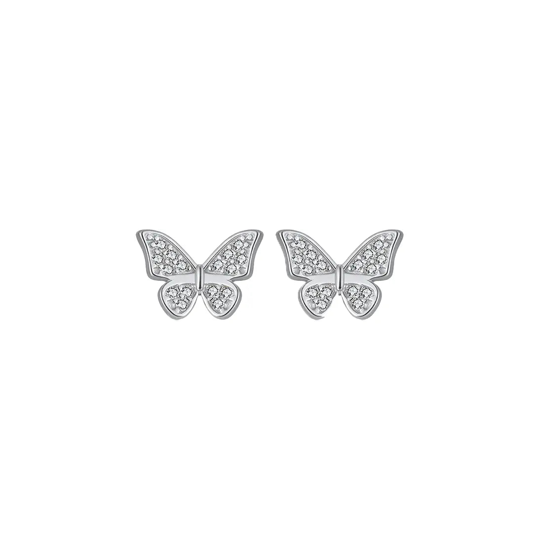 Butterfly Whisper – Zarte Schmetterlings-Ohrstecker aus 925 Silber Suzan Gold