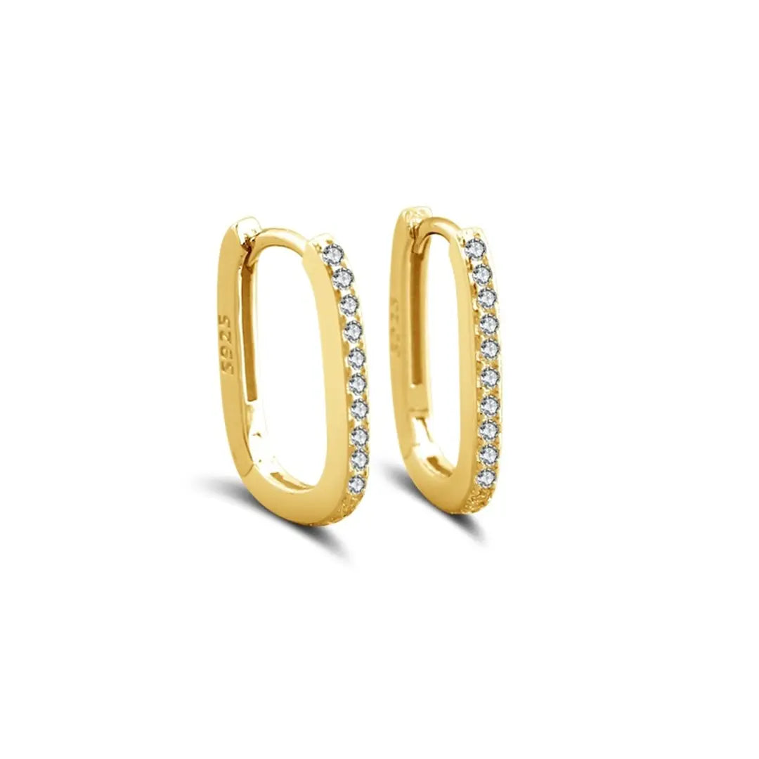 Orabella – Filigrane Huggies-Creolen aus 925 Silber mit Zirkonia Suzan Gold
