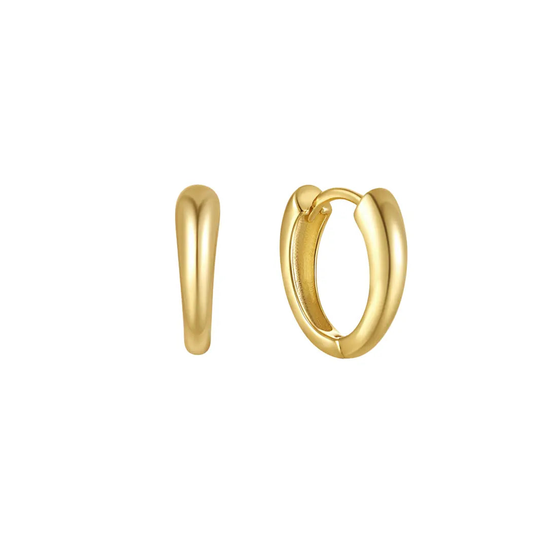 Shapeline – Huggie-Creolen aus 925 Silber in Gold oder Silber Suzan Gold