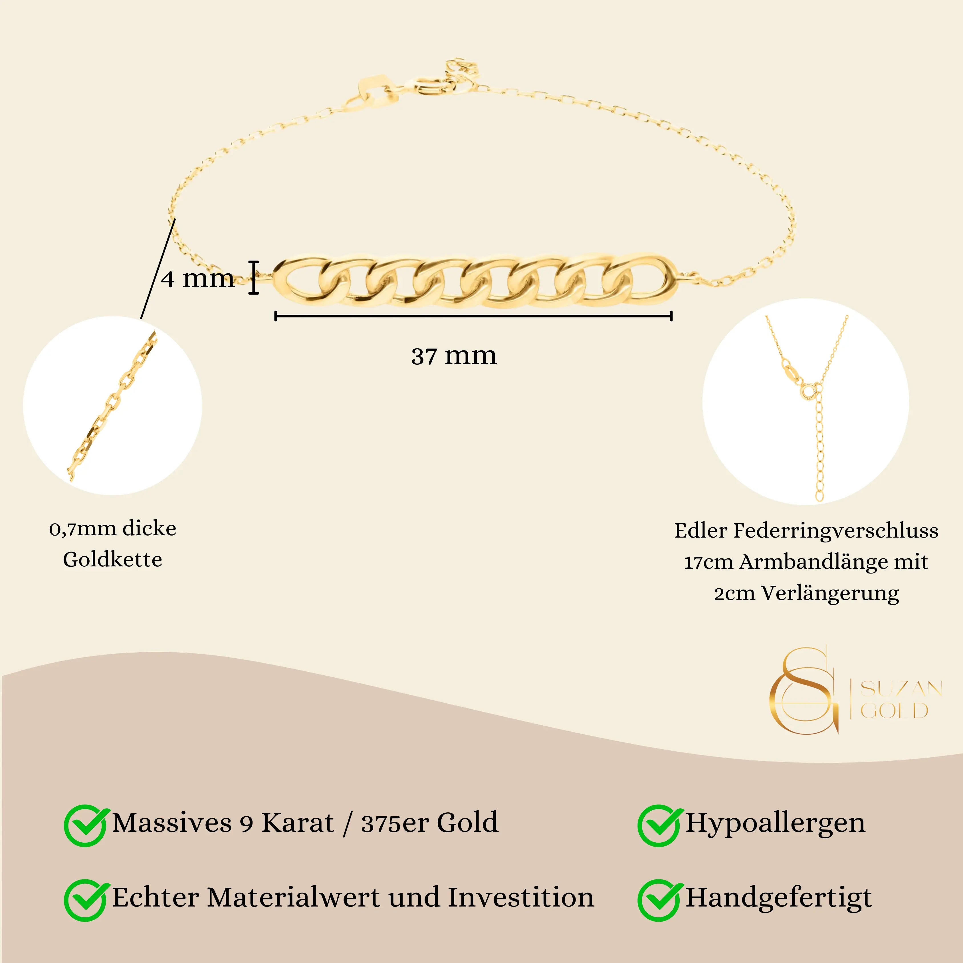 Curb Chain Armband Suzan Gold