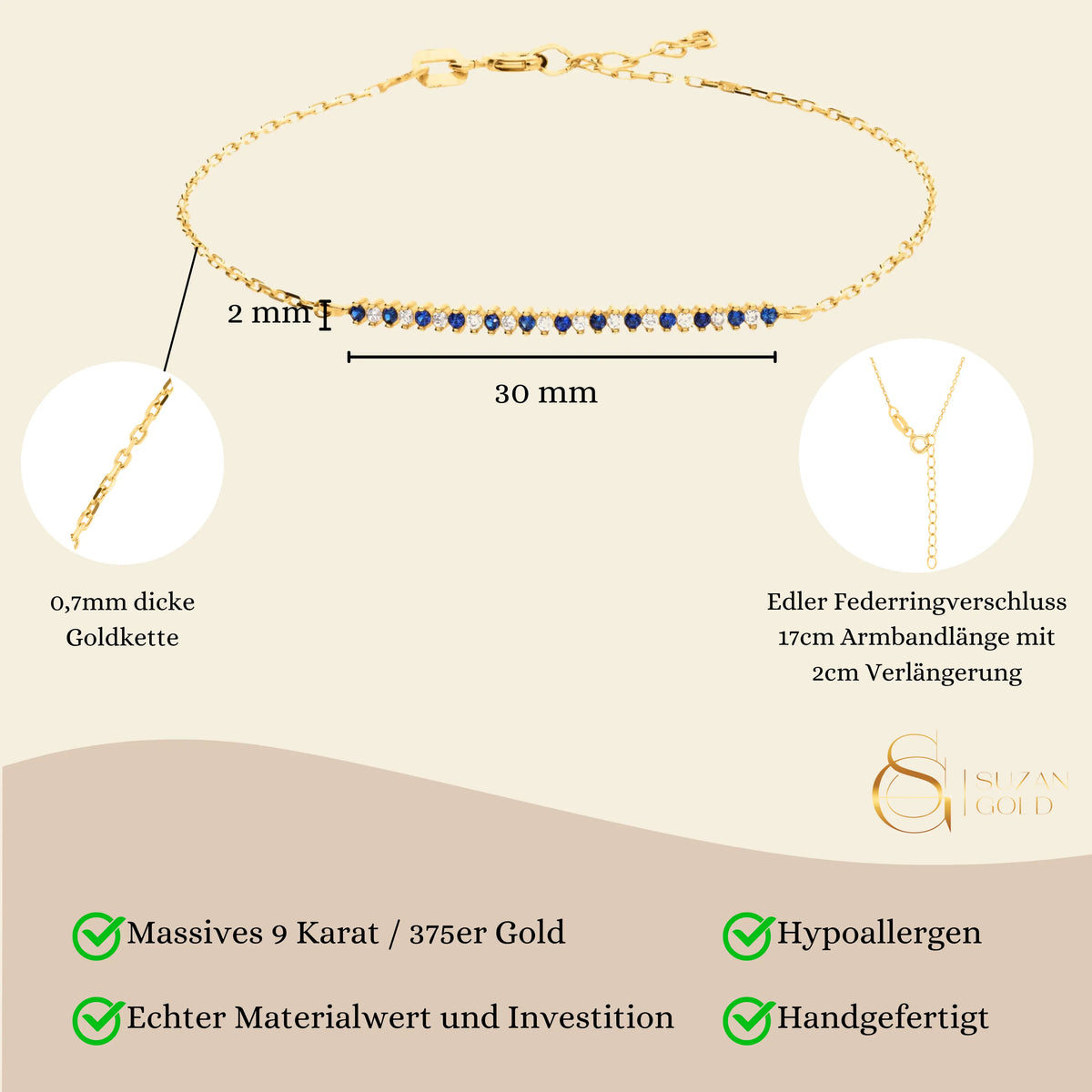 Ocean Armband Suzan Gold