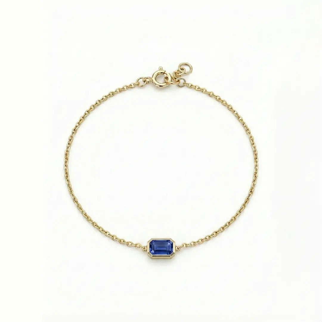 Aurielle Spark Armband aus 375 Gelbgold mit Zirkonia, filigranes Armband für Damen, eleganter zeitloser Schmuck.
