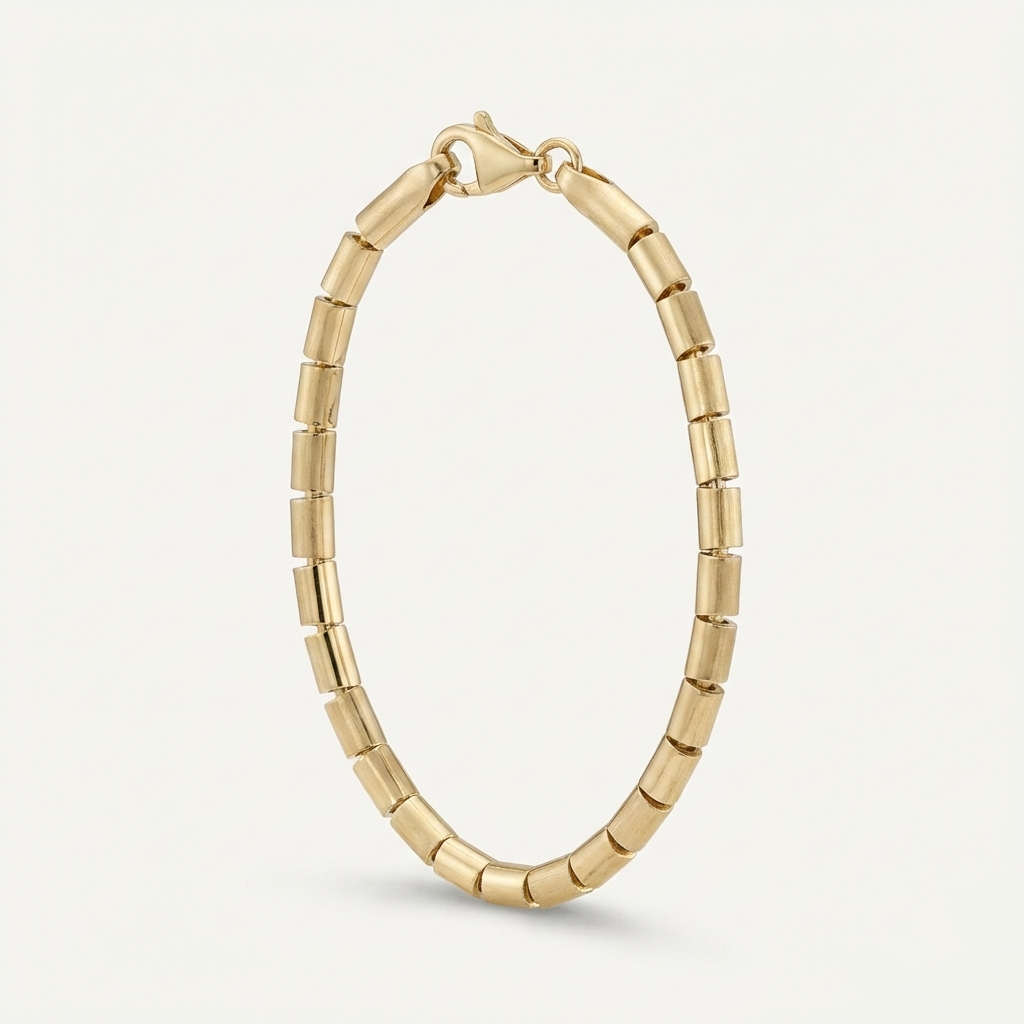 CylindraLoop – 375 Echtgold Armband mit Röhrenelementen