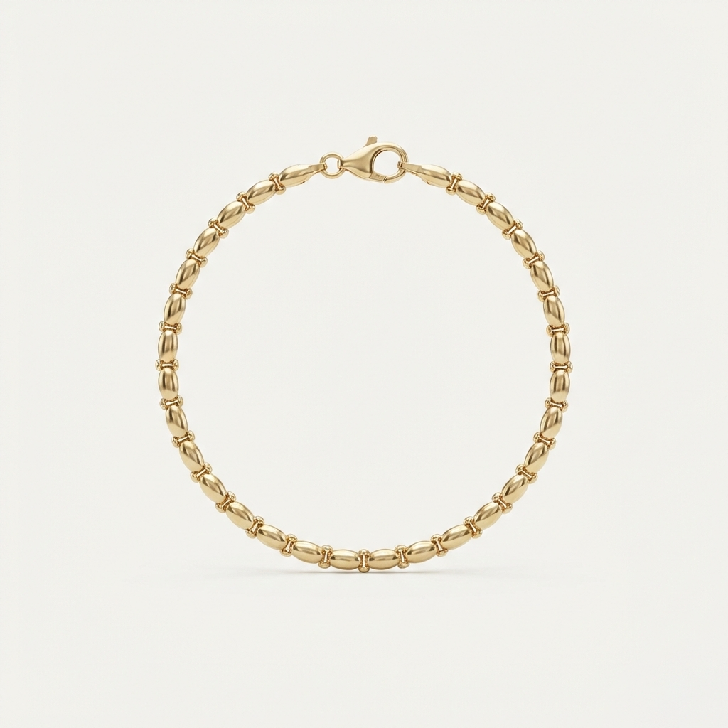 Oliva Loop – 375 Echtgold Armband mit ovalen Gliedern