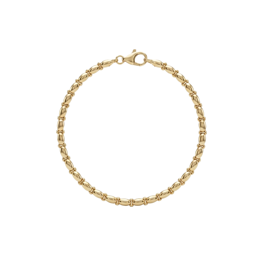 Oliva Loop – 375 Echtgold Armband mit ovalen Gliedern