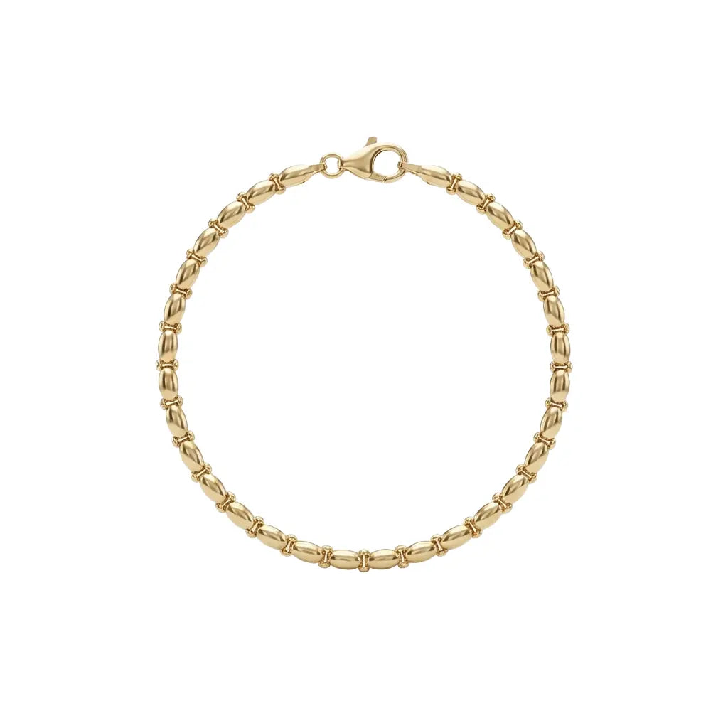 Oliva Loop – 375 Echtgold Armband mit ovalen Gliedern Suzan Gold