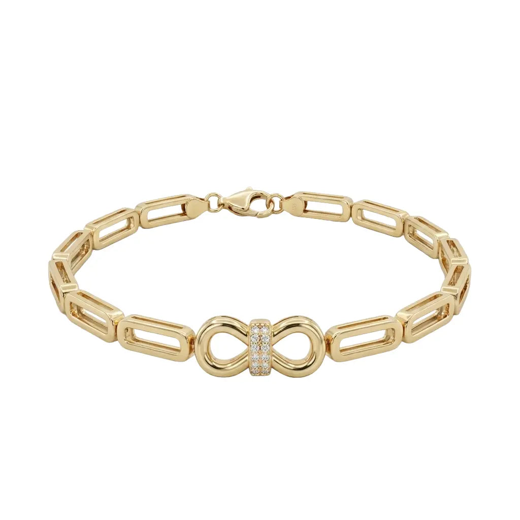 InfiniLinka – 375 Echtgold Armband mit Infinity Element Suzan Gold