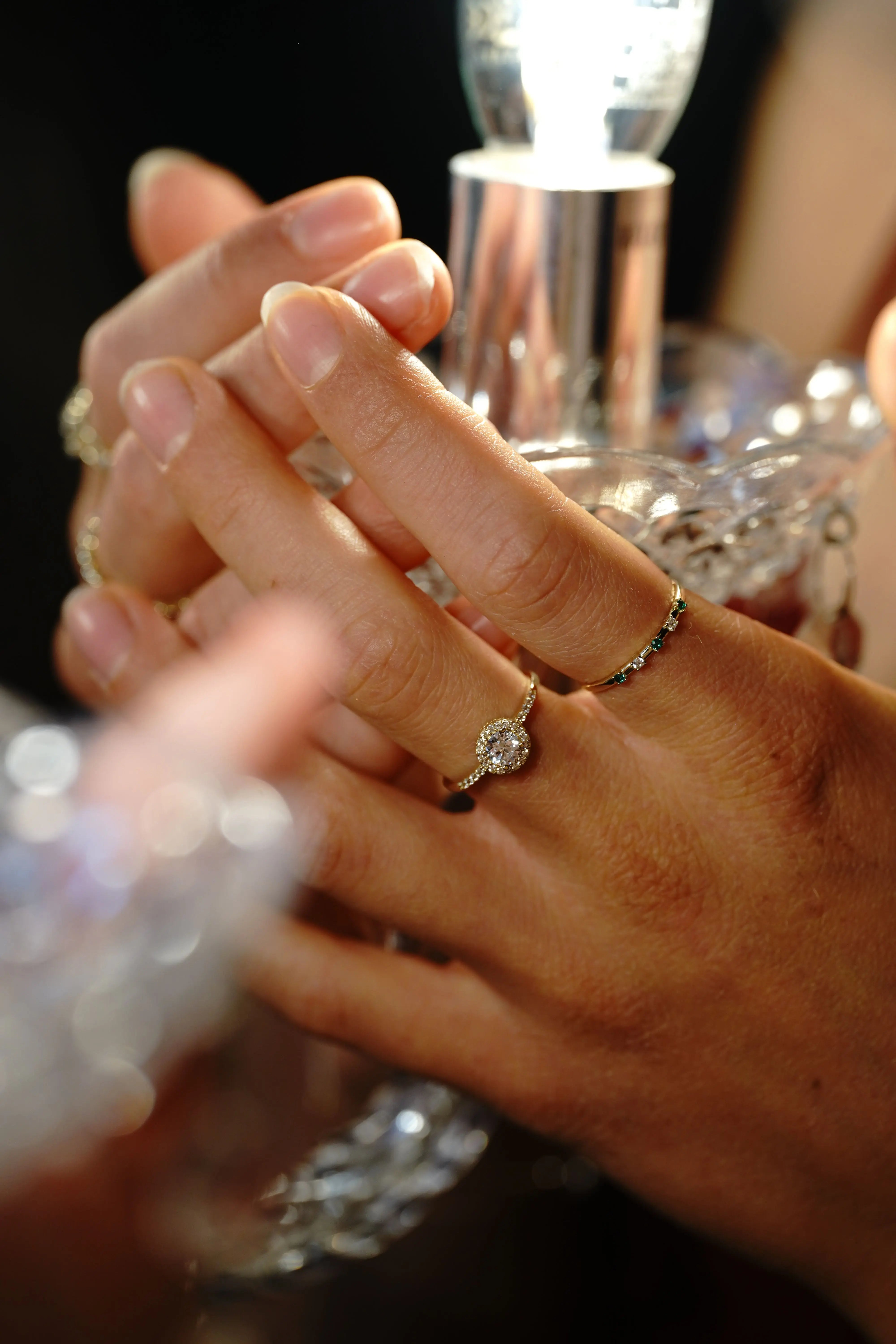 Green Stacking Ring Suzan Gold