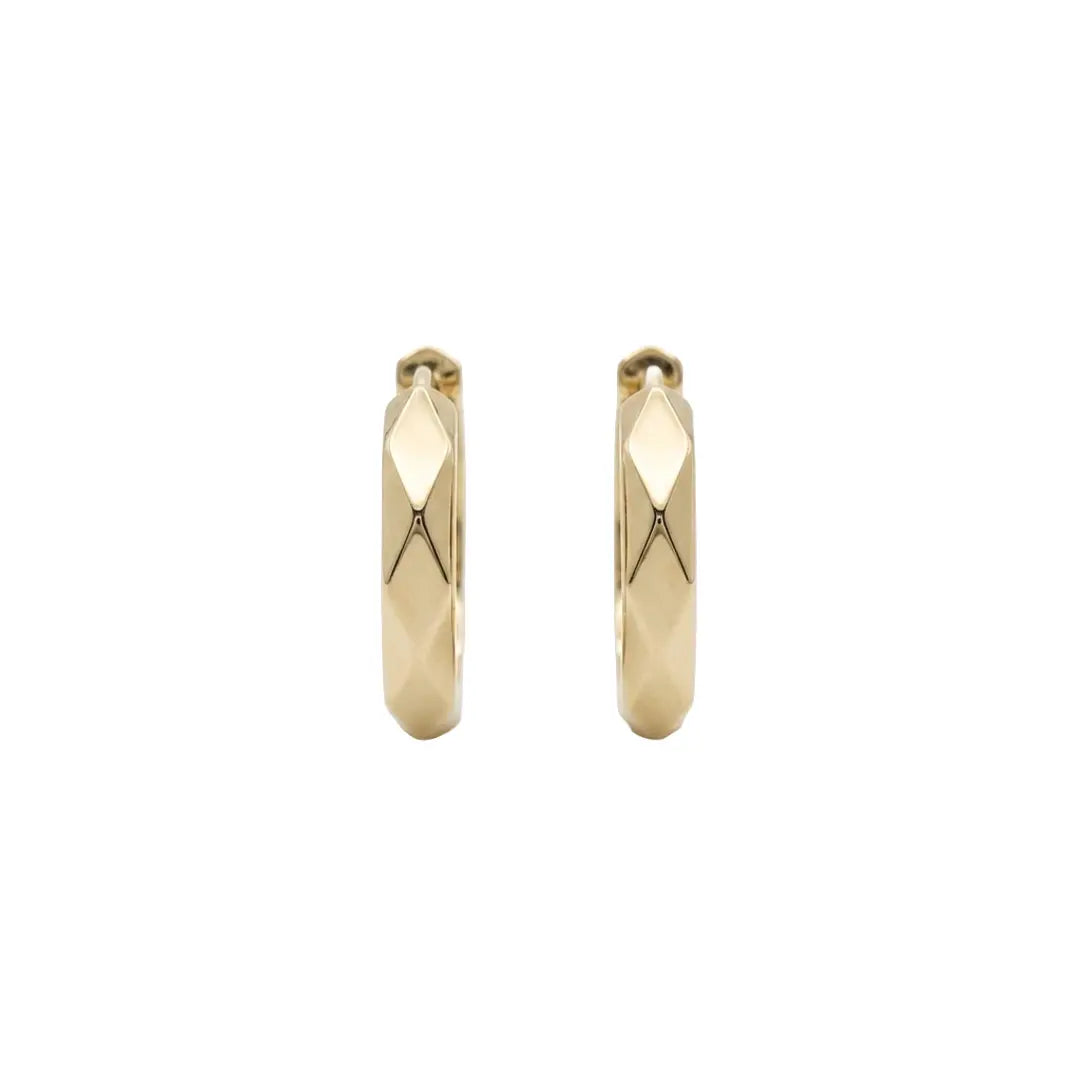 TréviaGlow Ohrringe aus 375 Gelbgold, filigrane Creolen für Damen, eleganter zeitloser Schmuck.