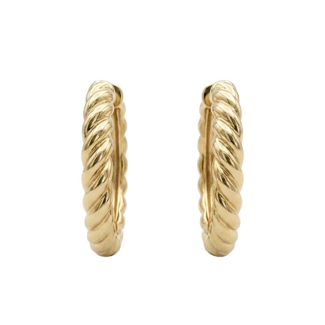 RopeLume – 375 Echtgold Creolen gedreht Suzan Gold