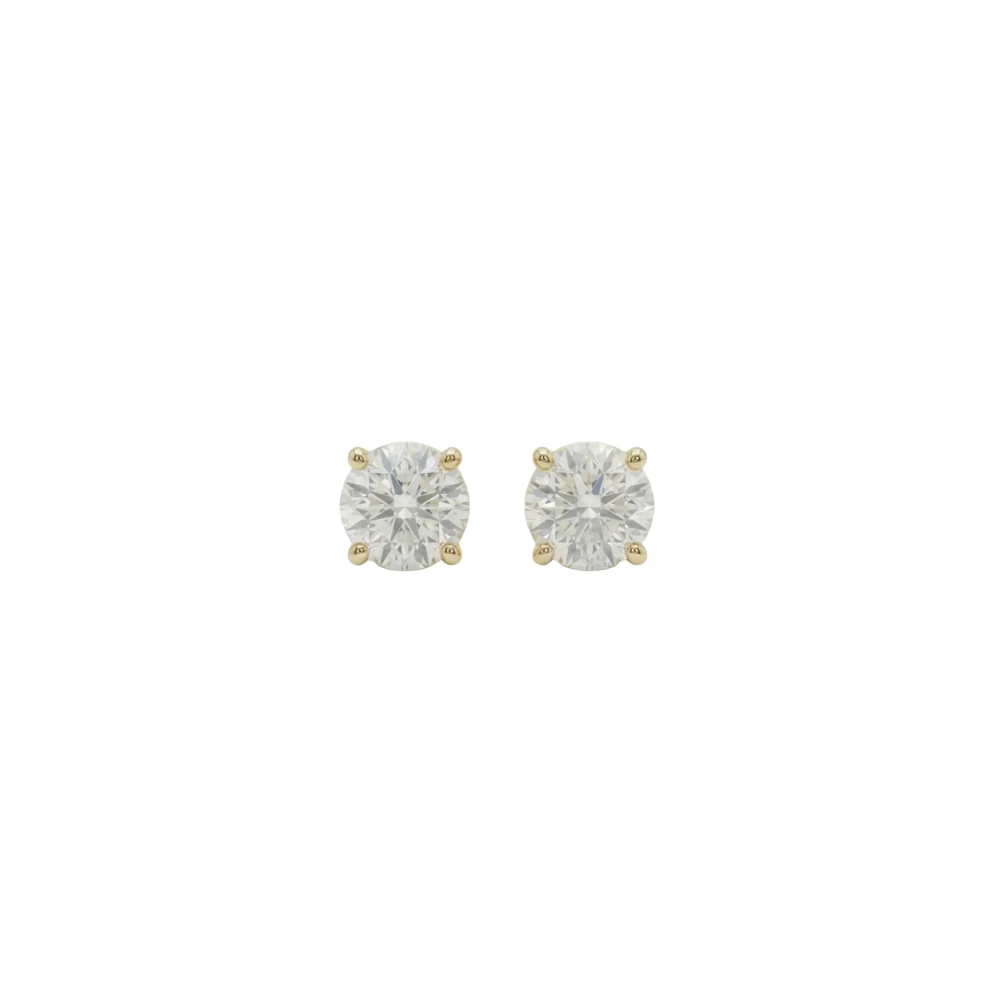 Solivéra Pure Ohrringe aus 375 Gelbgold mit Zirkonia, filigrane Ohrstecker für Damen, eleganter zeitloser Schmuck.