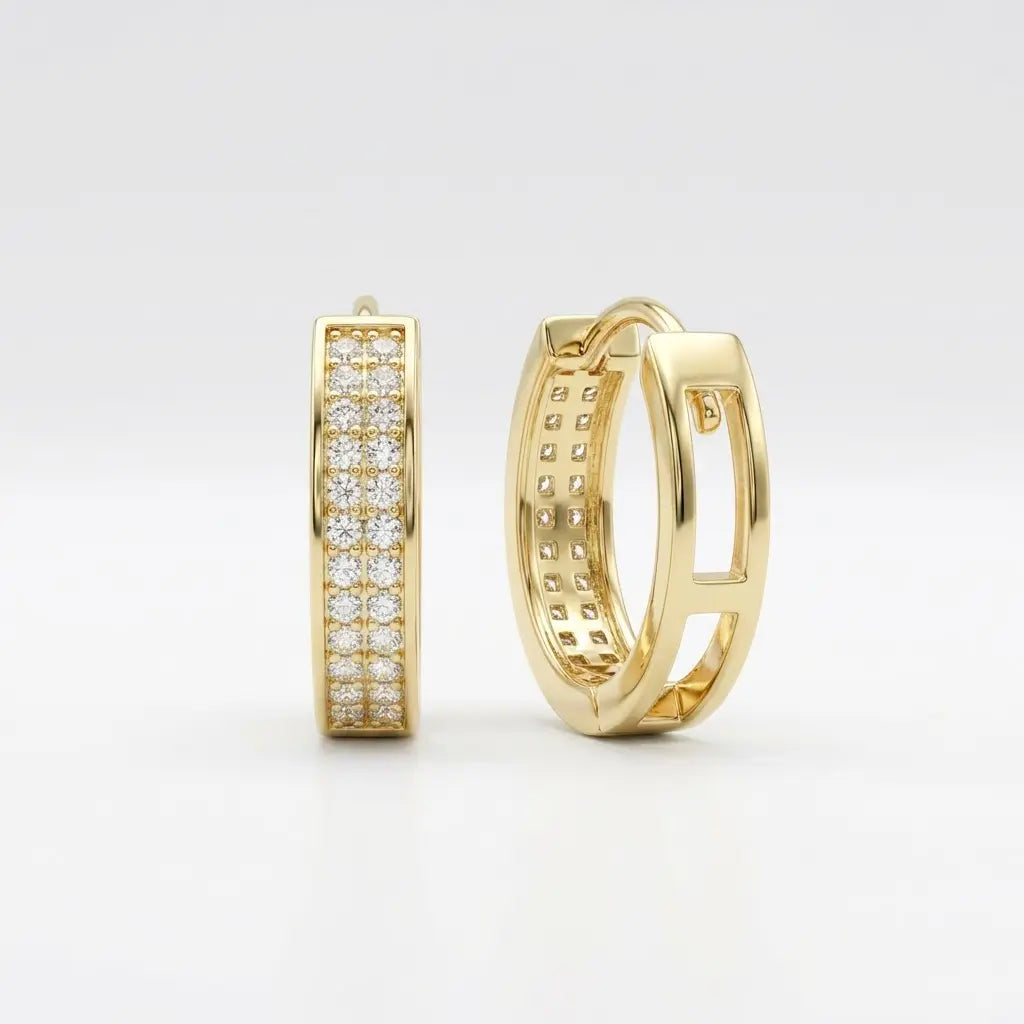 SparkLinea – 375 Echtgold Creolen mit Zirkonia Suzan Gold