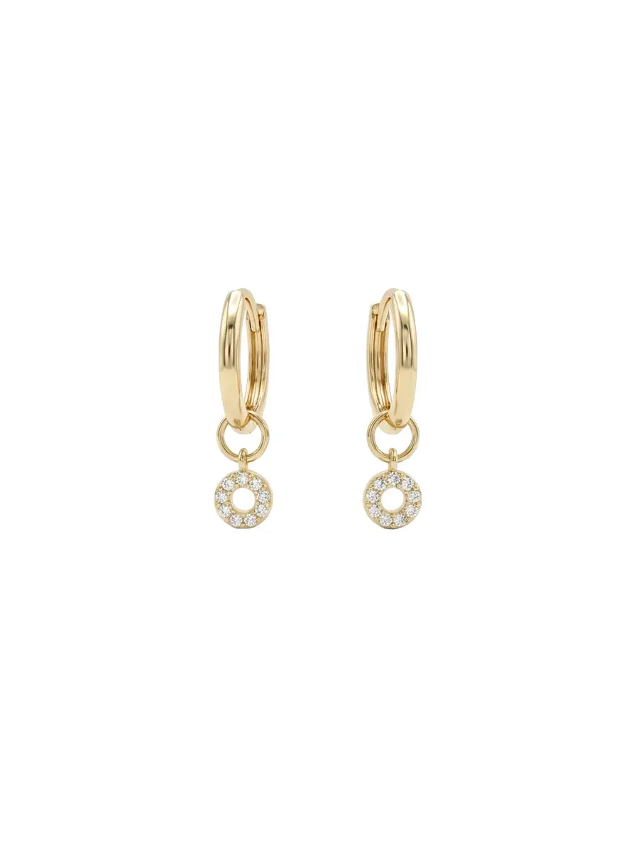 HaloLuna Creolen 375 Echtgold elegante Goldohrringe mit Zirkonia feine Huggie Hoops minimalistischer Schmuck funkelnde Creolen zeitlose Ohrringe Alltagsschmuck Geschenk für sie moderner Goldschmuck