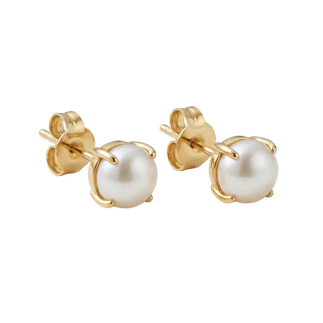 PearlaPure – 375 Echtgold Perlen Ohrstecker Suzan Gold