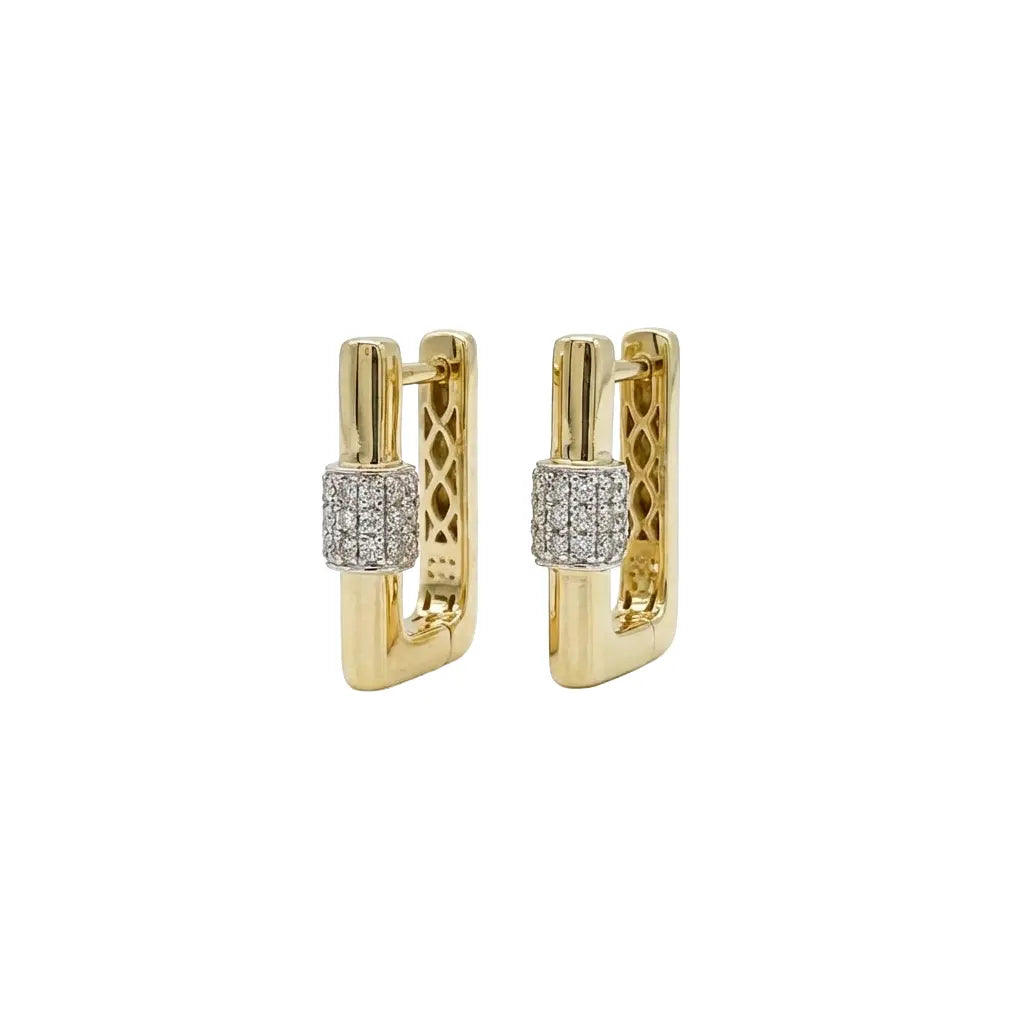 Lockara Glow Ohrringe aus 375 Gelbgold mit Zirkonia, filigrane Creolen für Damen, eleganter zeitloser Schmuck.